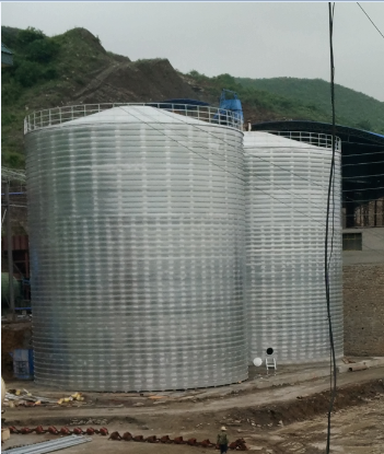 江州粮食钢板仓的安装全过程不用热焊接